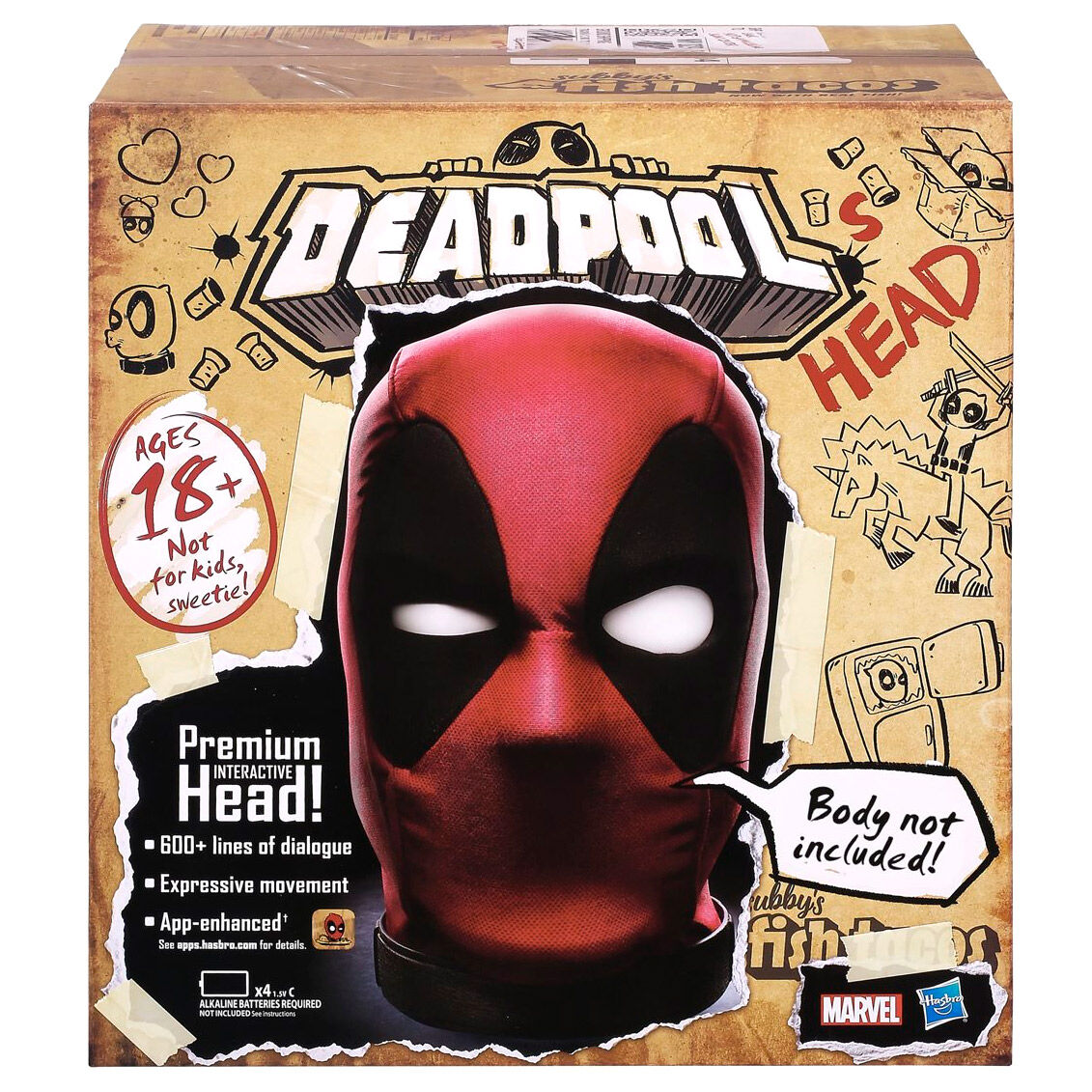 Imagen 3 - Cabeza Premium Interactiva Deadpool Marvel Legends Ingles