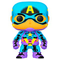 Imagen de Figura Pop Marvel Captain America Black Light Exclusive parte de nuestra colección en Espadas y más, sitio oficial.