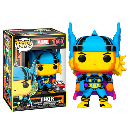 Imagen de Figura Pop Marvel Thor Black Light Exclusive parte de nuestra colección en Espadas y más, sitio oficial.