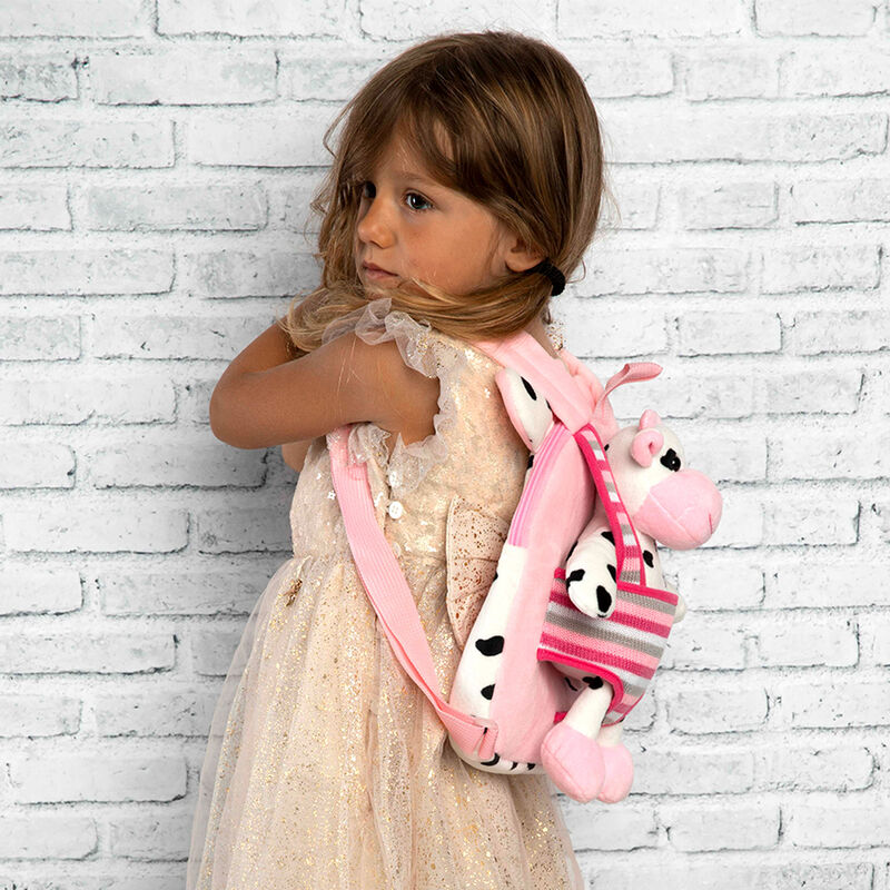 Imagen 1 de Mochila Reversible + Peluche Vaca Connie 25Cm