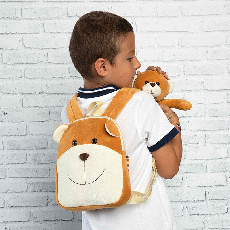 Imagen 2 de Mochila Reversible + Peluche Oso Benji 25Cm