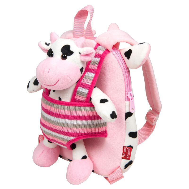 Imagen 2 de Mochila Reversible + Peluche Vaca Connie 25Cm