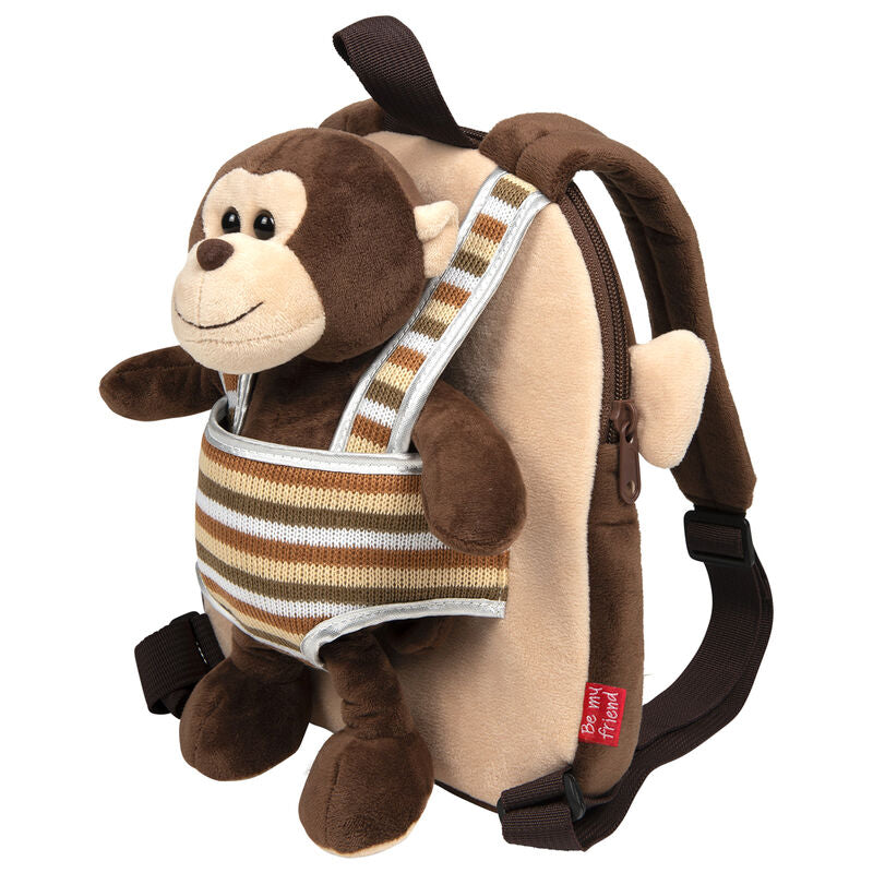 Imagen 2 de Mochila Reversible + Peluche Mono Max 25Cm