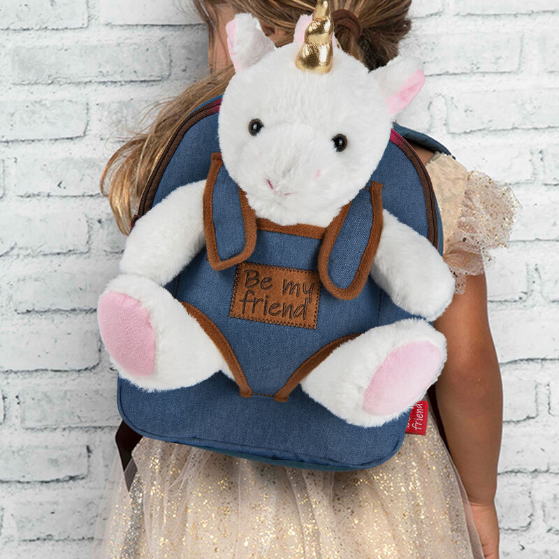 Imagen 2 - Mochila + Peluche Unicornio Tiara 26Cm