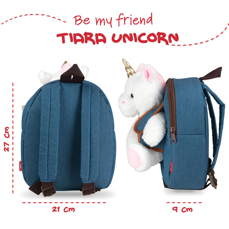 Imagen 3 - Mochila + Peluche Unicornio Tiara 26Cm