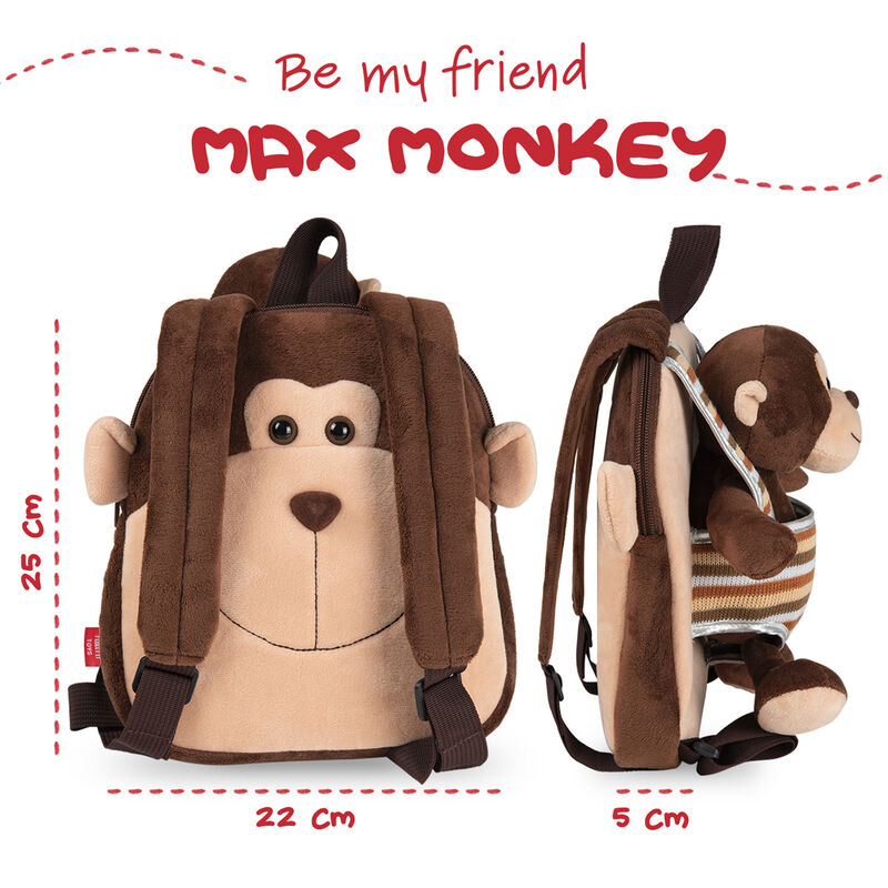 Imagen 5 - Mochila Reversible + Peluche Mono Max 25Cm
