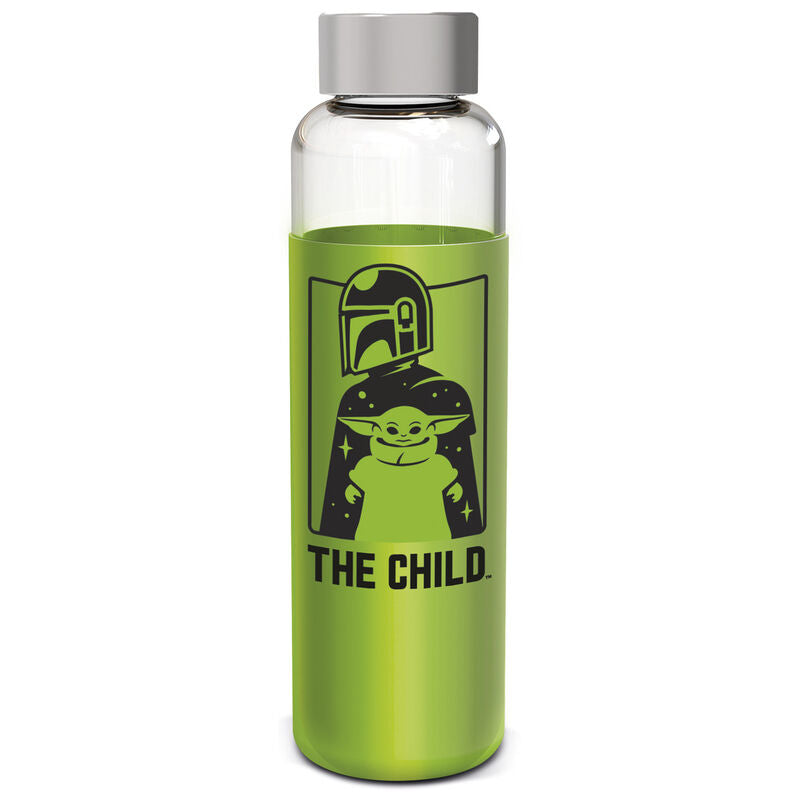 Imagen 1 de Botella Cristal Yoda The Child The Mandalorian Star Wars Funda Silicona 585Ml