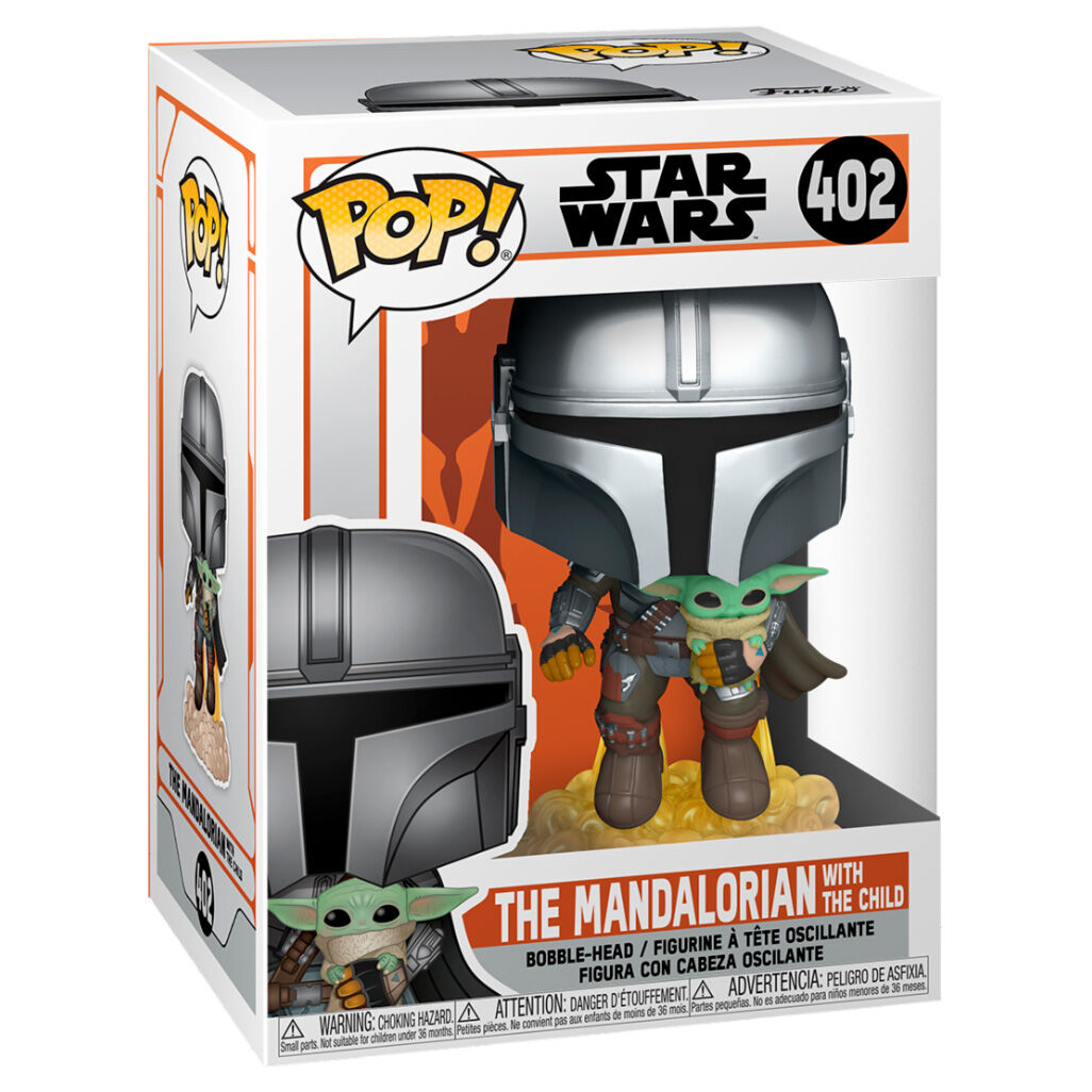 Imagen 3 de Figura Pop Star Wars The Mandalorian Mando Flying With Jet Pack