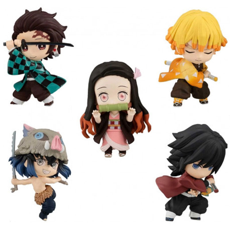 Imagen 1 de Pack 12 Figuras Chibimasters Demon Slayer Kimetsu No Yaiba Surtido 8Cm