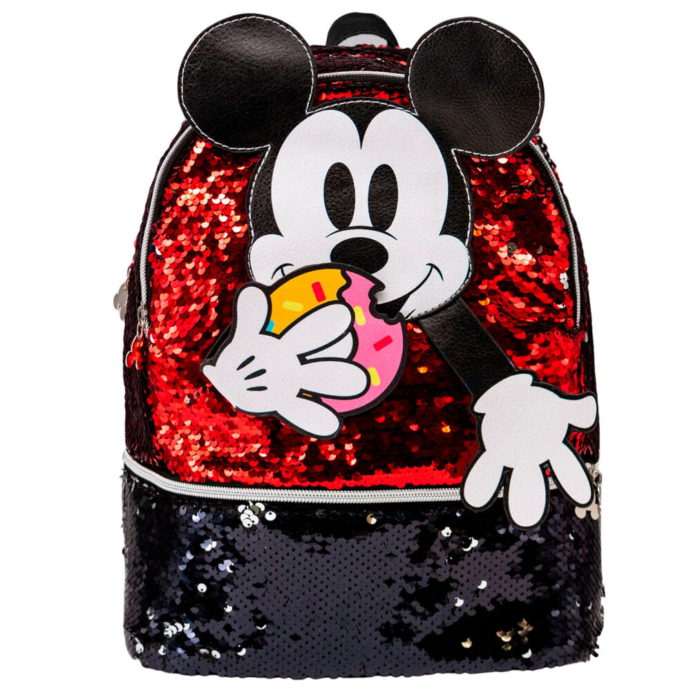 Imagen 2 de Mochila Donut Mickey Disney Lentejuelas 32Cm