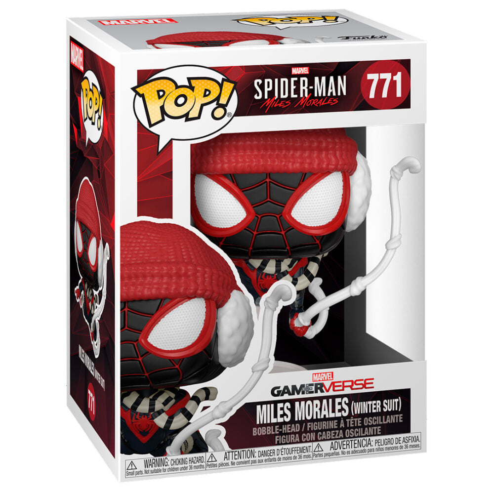 Imagen 3 - Figura Pop Marvel Spiderman Miles Morales Winter Suit