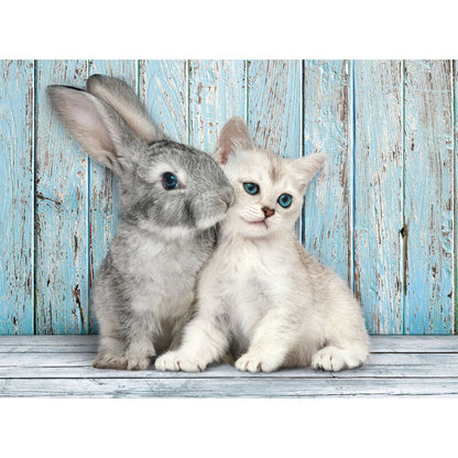 Imagen 1 - Puzzle Gato Y Conejo 500Pzs