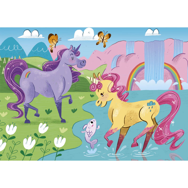 Imagen 1 - Puzzle Unicornios 2X20pzs