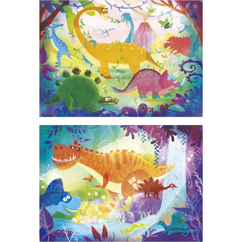 Imagen 1 - Puzzle Dinosaurios 2X20pzs