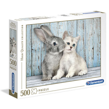 Imagen 2 - Puzzle Gato Y Conejo 500Pzs