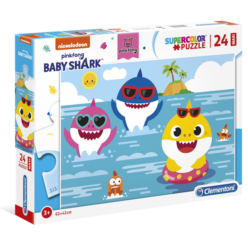 Imagen 2 de Puzzle Maxi Baby Shark 24Pzs