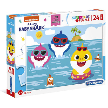 Imagen 2 de Puzzle Maxi Baby Shark 24Pzs