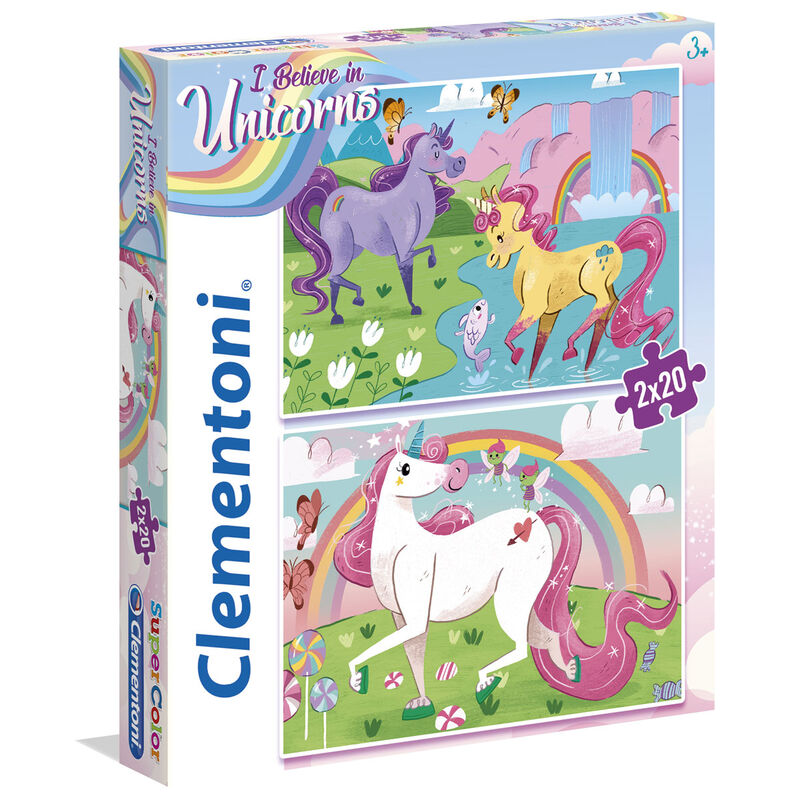 Imagen 2 de Puzzle Unicornios 2X20pzs