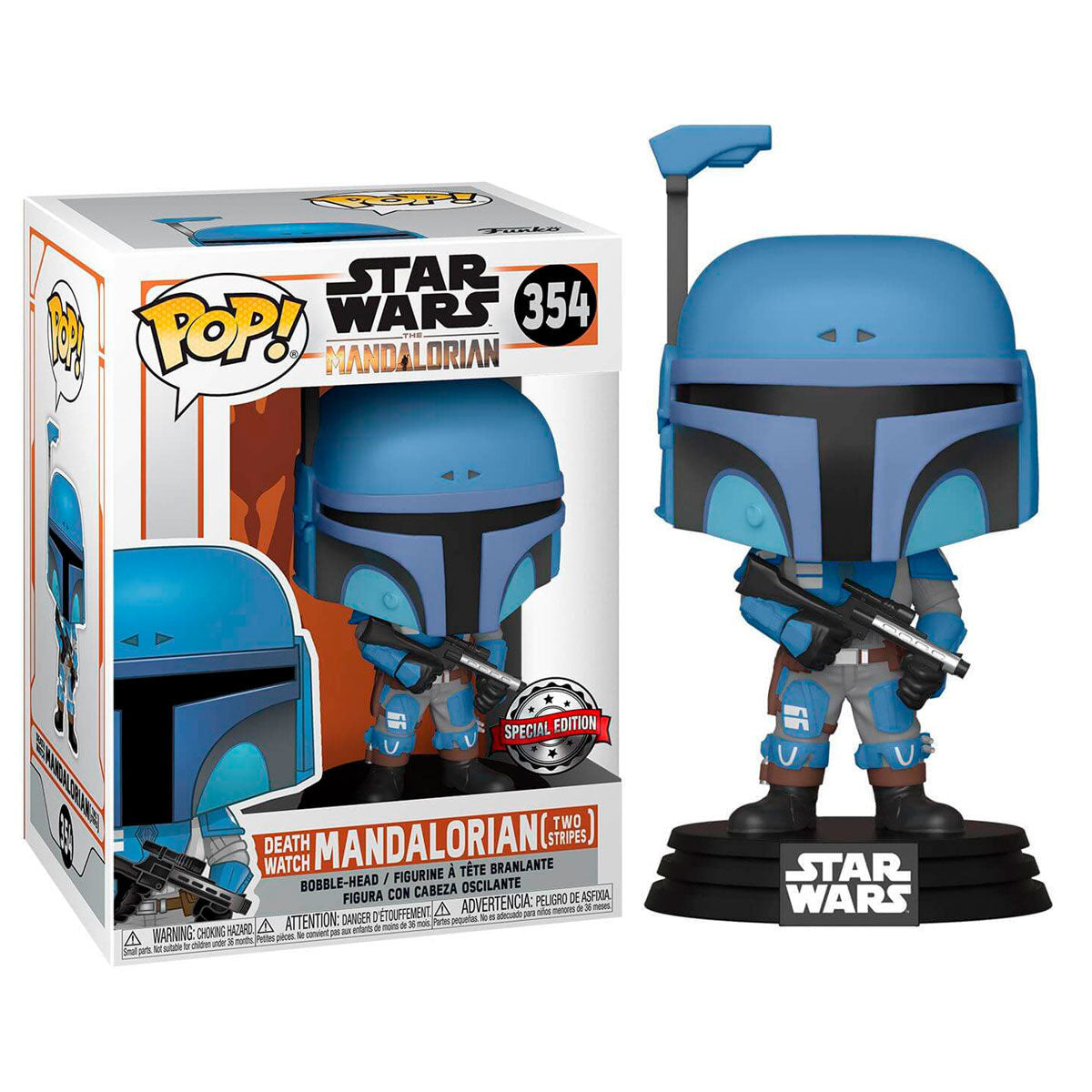 Imagen 1 de Figura Pop Star Wars Mandalorian Death Watch Mandalorian Two Stripes Exclusive