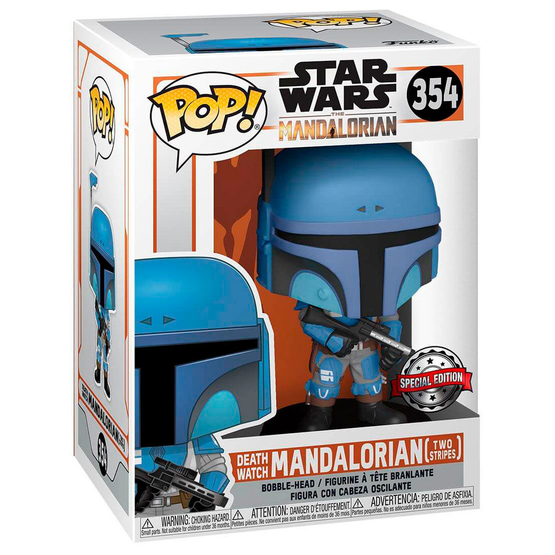 Imagen 3 de Figura Pop Star Wars Mandalorian Death Watch Mandalorian Two Stripes Exclusive