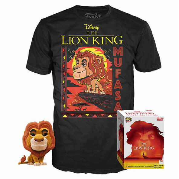Imagen 1 - Set Figura Pop & Tee Disney El Rey Leon Mufasa
