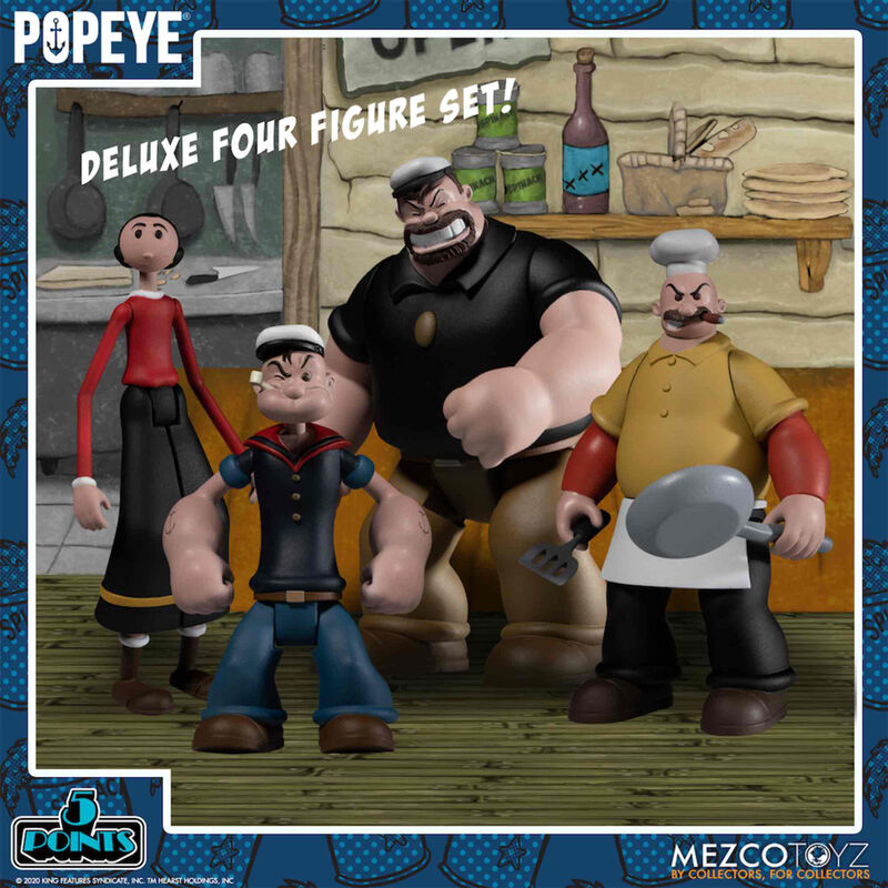 Imagen 6 de Set 4 Figuras Popeye 10Cm