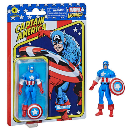 Imagen 2 de Figura Retro Capitan America Marvel 9,5Cm