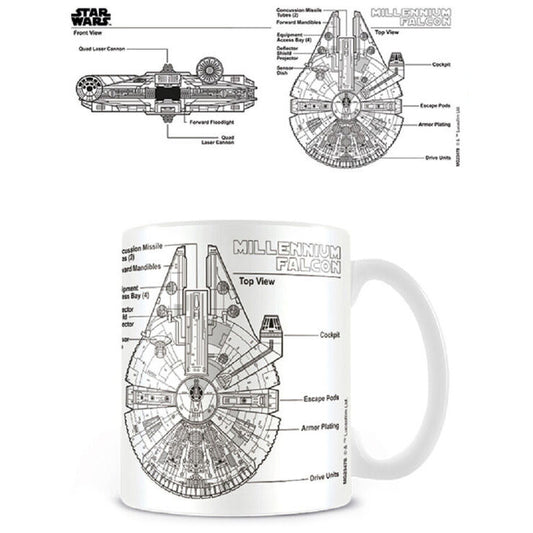 Imagen 1 de Taza Millennium Falcon Sketch Star Wars