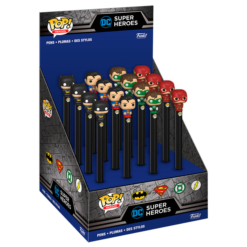 Imagen 1 de Expositor 16 Boligrafos Toppers Dc Comics