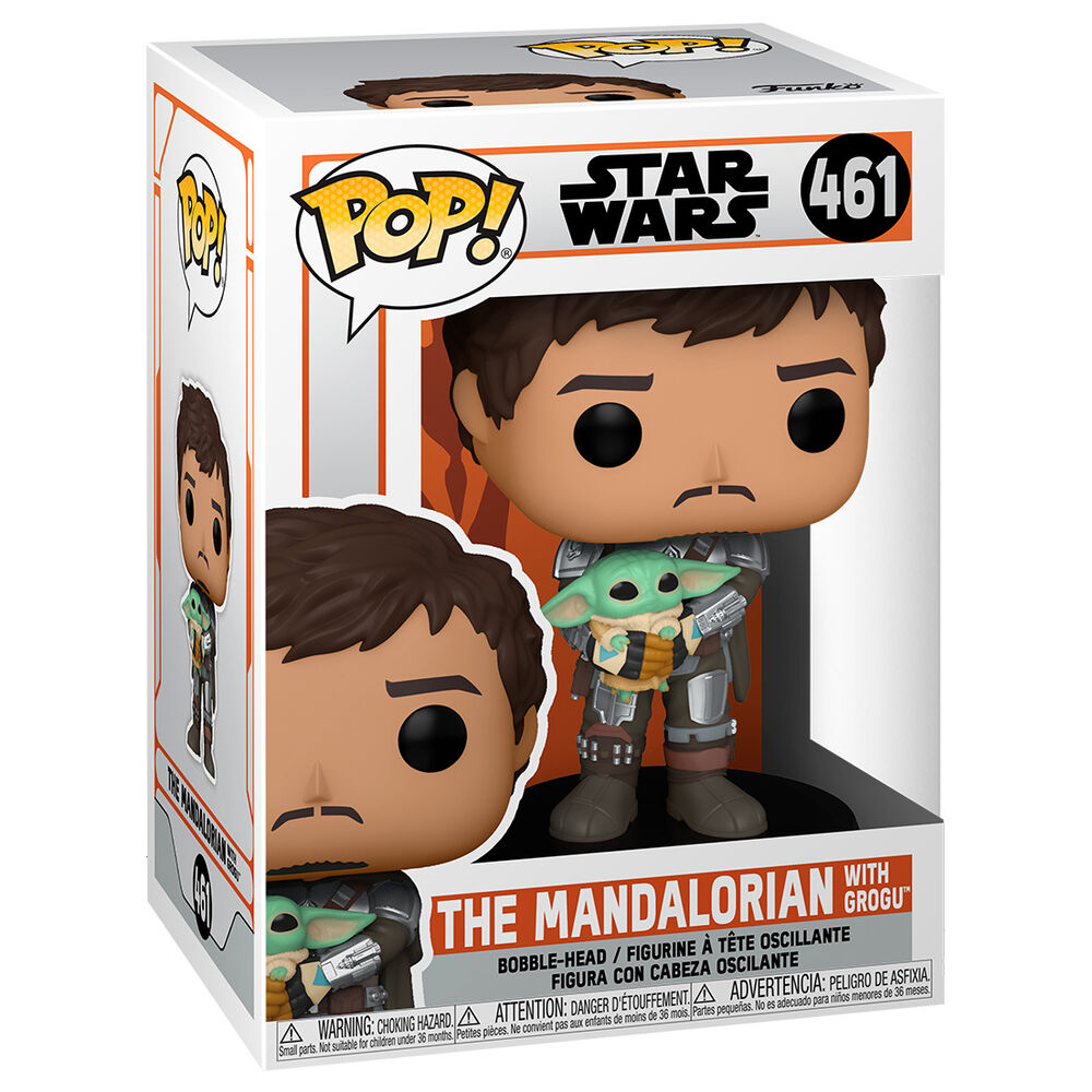 Imagen 2 de Figura Pop Star Wars Mandalorian Mando Holding Child