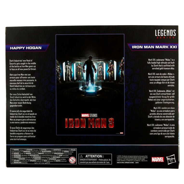 Imagen 7 de Set 2 Figuras Happy Hogan And Iron Man Mark Xxi Iron Man 3 The Infinity Saga Marvel 15Cm