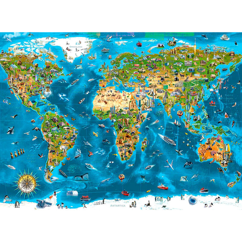 Imagen 2 de Puzzle Maravillas Del Mundo 1000Pzs