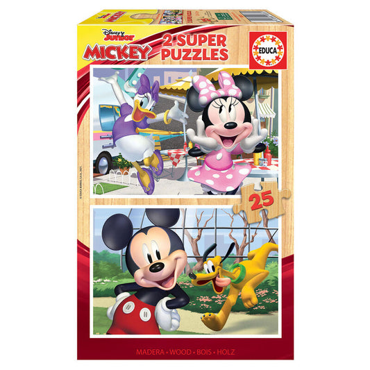 Imagen 1 de Puzzle Mickey And Friends Disney Madera 2X25pzs