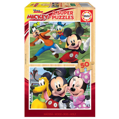 Imagen 1 de Puzzle Mickey And Friends Disney Madera 2X50pzs