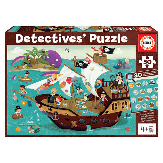Imagen 1 de Puzzle Detectives Barco Pirata 50Pzs