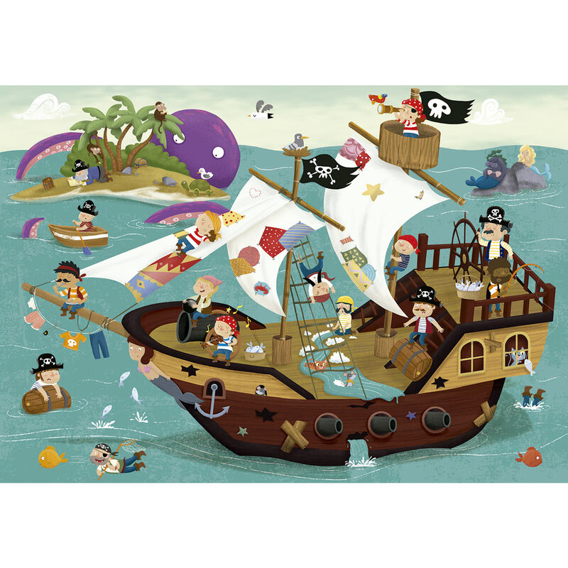 Imagen 2 de Puzzle Detectives Barco Pirata 50Pzs