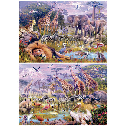 Imagen 2 de Puzzle Animales Salvajes 2X100pzs