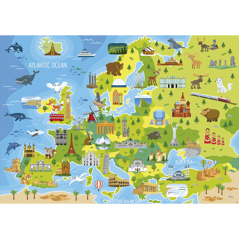 Imagen 2 de Puzzle Mapa De Europa 150Pzs