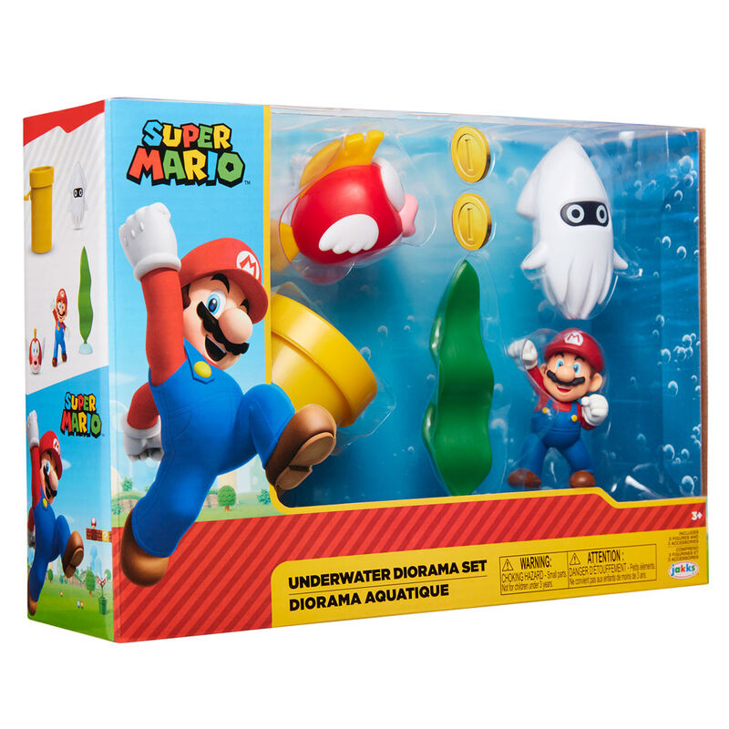 Imagen 2 - Blister Diorama Mundo Submarino Super Mario Nintendo