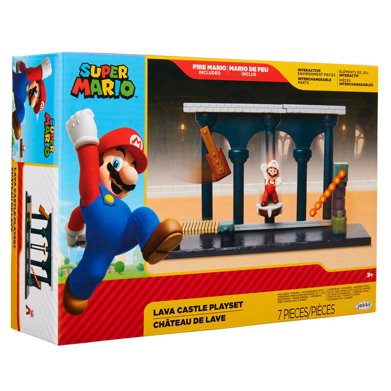 Imagen 2 - Playset Castillo De Lava Super Mario Nintendo