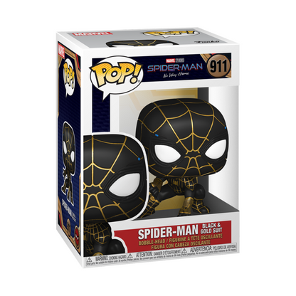 Imagen 3 de Figura Pop Marvel Spiderman No Way Home Spiderman Black & Gold Suit
