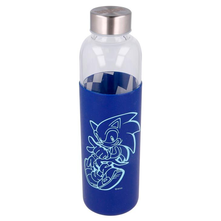 Imagen 1 de Botella Cristal Sonic The Hedgehog Funda Silicona 585Ml