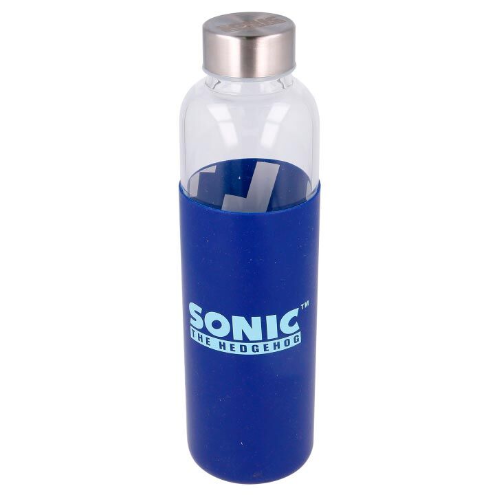 Imagen 2 de Botella Cristal Sonic The Hedgehog Funda Silicona 585Ml