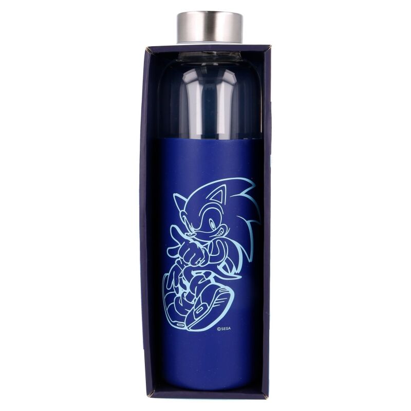 Imagen 3 de Botella Cristal Sonic The Hedgehog Funda Silicona 585Ml