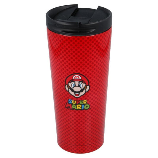 Imagen 1 de Vaso Cafe Acero Inoxidable Super Mario Bros Nintendo 425Ml