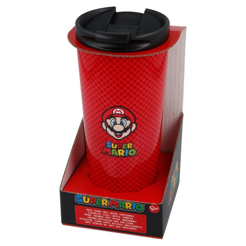 Imagen 3 de Vaso Cafe Acero Inoxidable Super Mario Bros Nintendo 425Ml