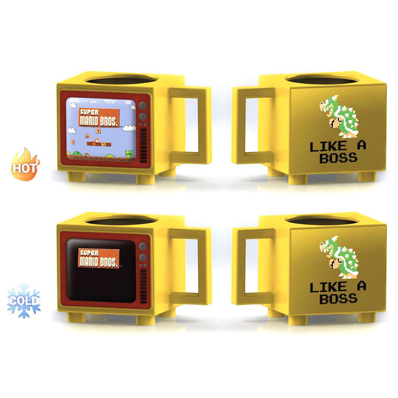 Imagen 2 de Taza Termica Retro Tv Super Mario Bros 500Ml