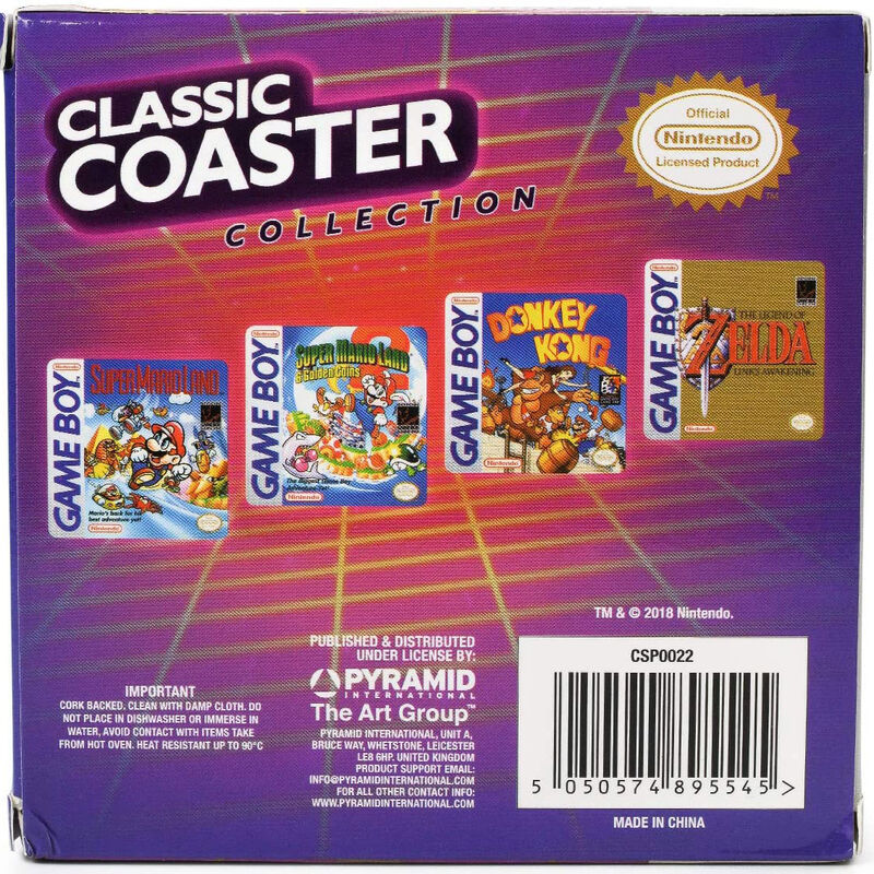 Imagen de Set 4 Posavasos Gameboy Nintendo parte de nuestra colección en Espadas y más, sitio oficial.