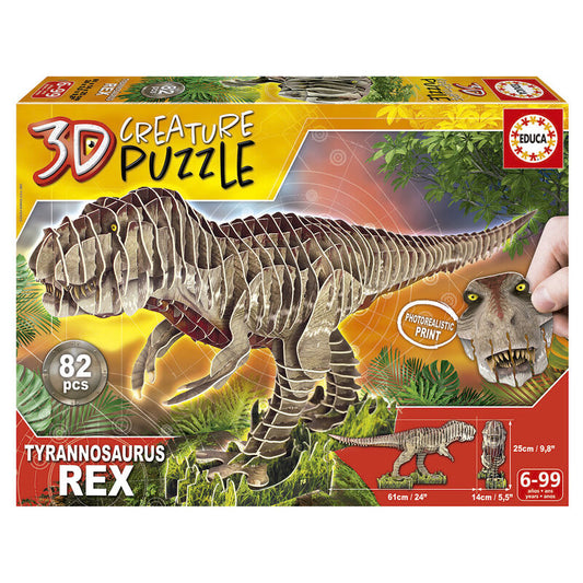 Imagen 1 de Puzzle 3D Creature T-Rex 82Pzs