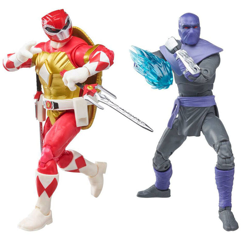 Imagen 1 de Blister Figuras Raphael + Foot Soldier Tommy Tortugas Ninja Power Rangers 15Cm